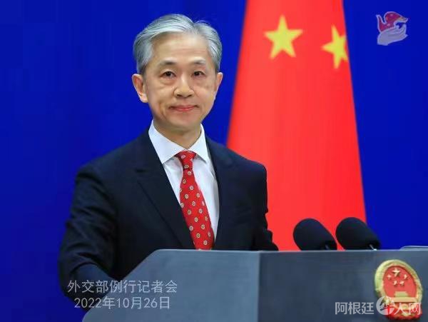 外交部发言人汪文斌。 薛伟 摄