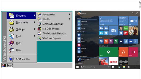 Windows 95和 Windows 10的开始